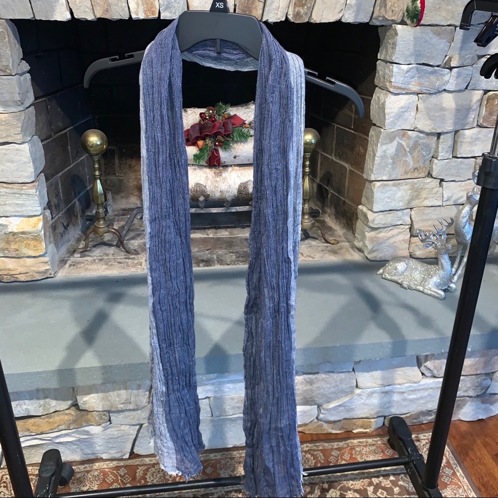 Scarf Two Toned Denim Blue